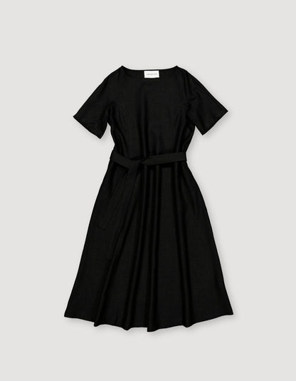 LINEN A-LINE DRESS