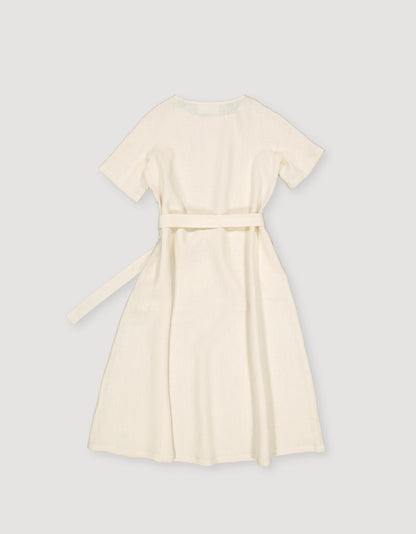LINEN A-LINE DRESS