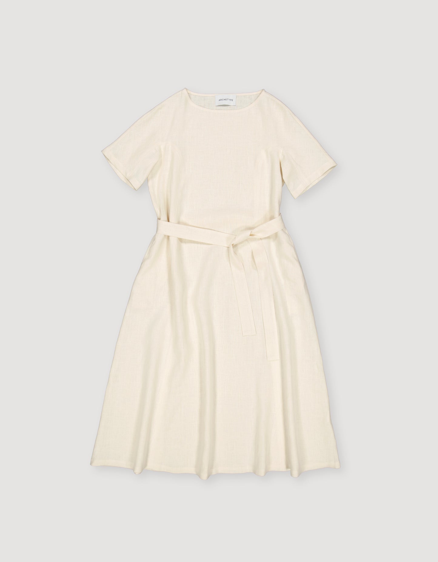 LINEN A-LINE DRESS