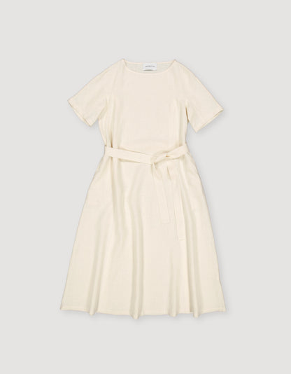 LINEN A-LINE DRESS
