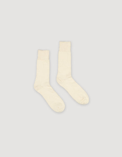 Cream Alpaca Boot Socks