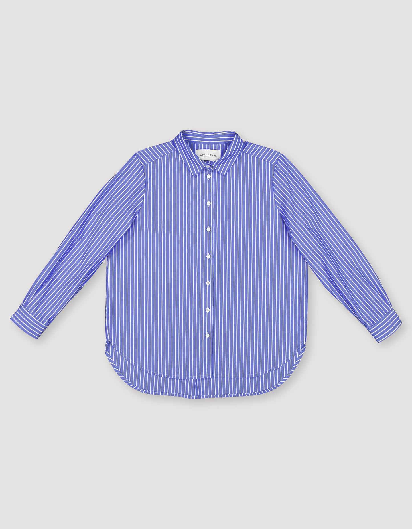 COTTON BASIC SHIRT BLUE STRIPES