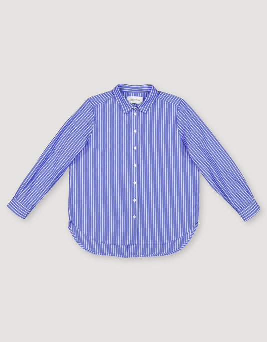 COTTON BASIC SHIRT BLUE STRIPES