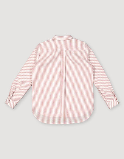 COTTON BASIC SHIRT RED STRIPES