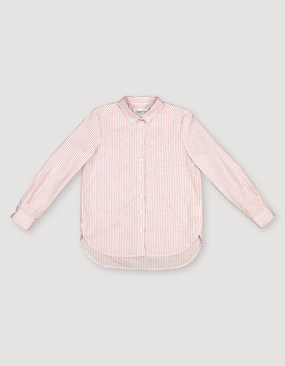 COTTON BASIC SHIRT RED STRIPES