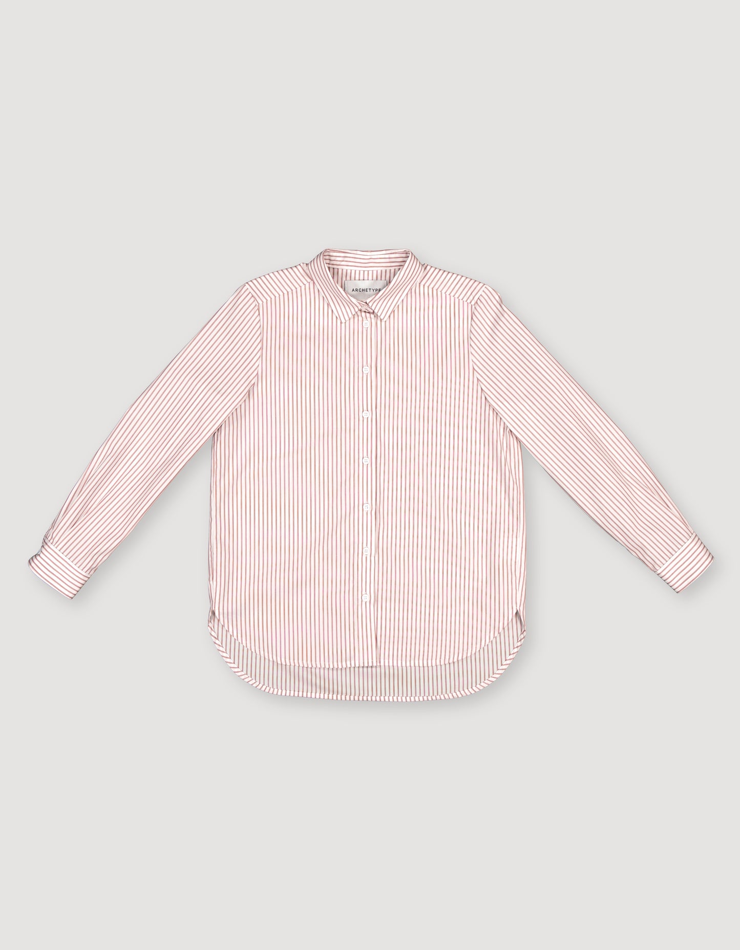 COTTON BASIC SHIRT RED STRIPES
