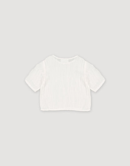CROPPED SILK SHIRT