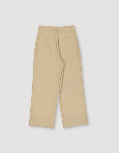 LOOSE TWILL TROUSERS