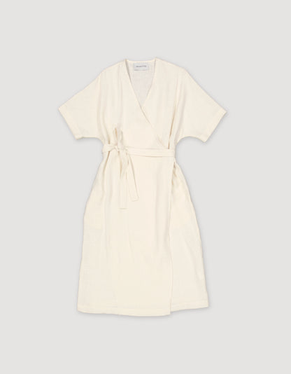 LINEN WRAP DRESS