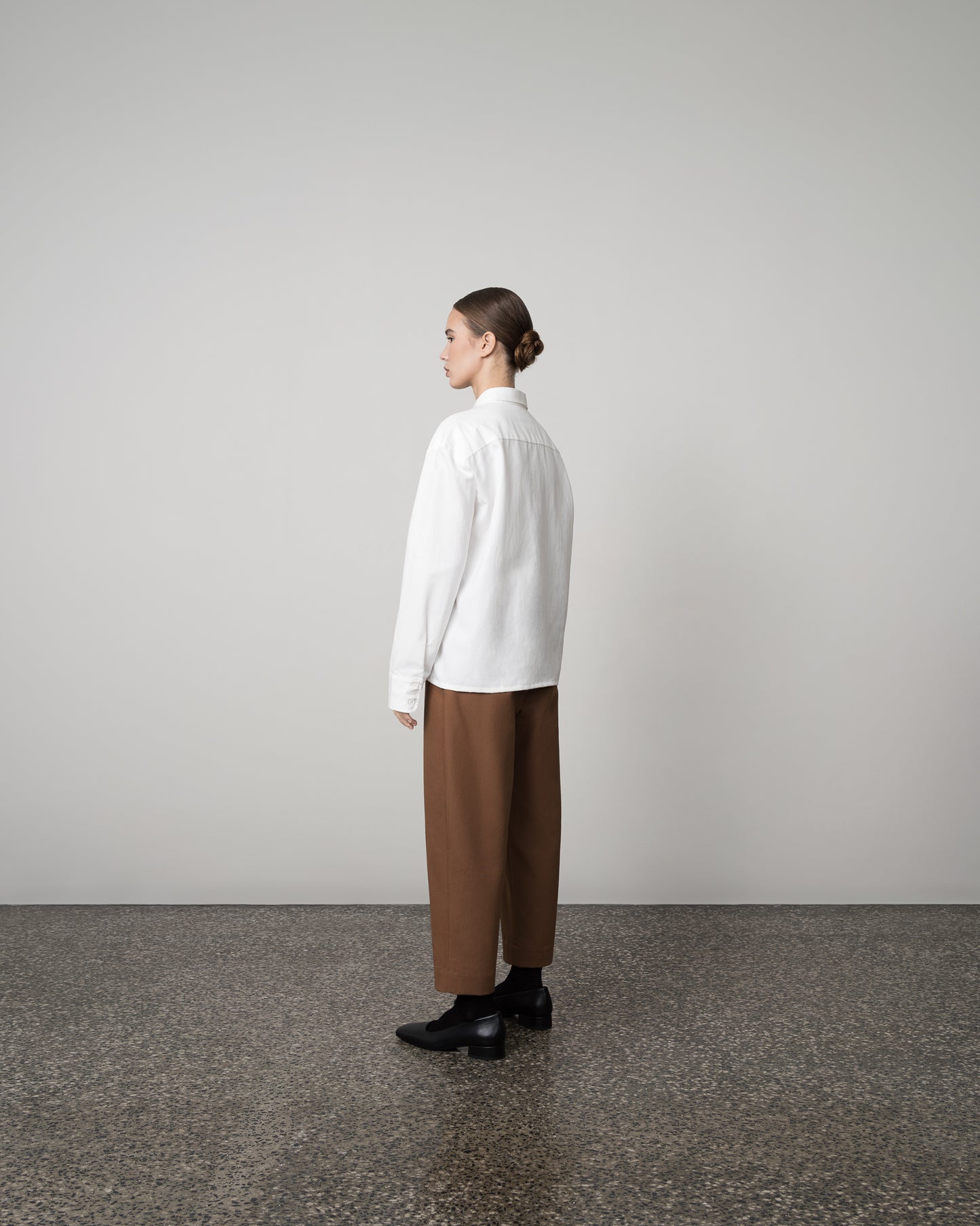 CROPPED TWILL SHIRT