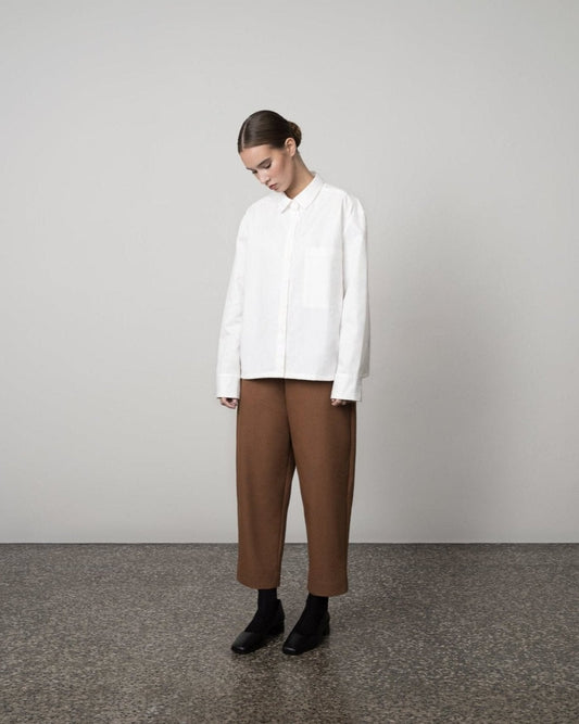 CROPPED TWILL SHIRT