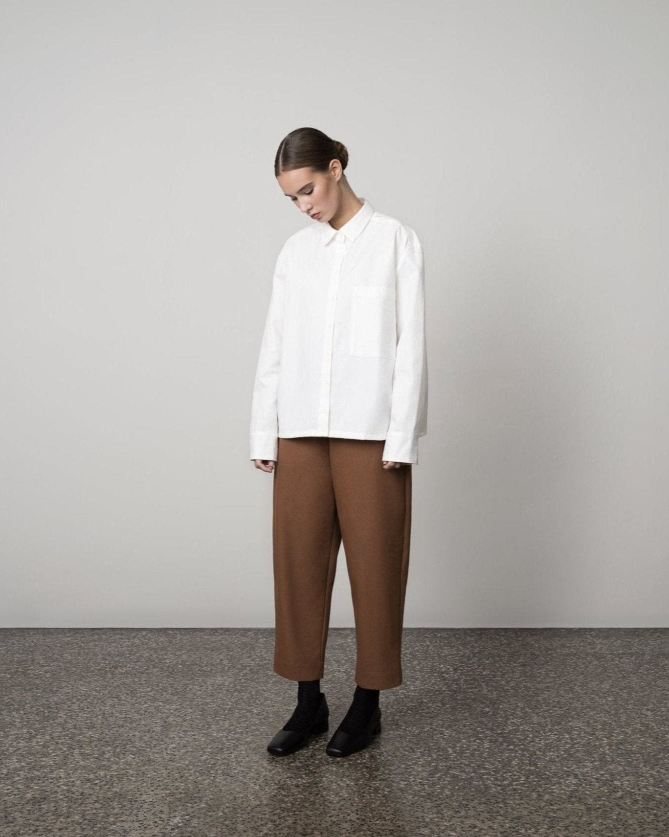 CROPPED TWILL SHIRT