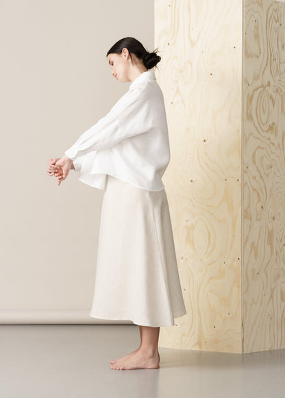 A-LINE LINEN SKIRT