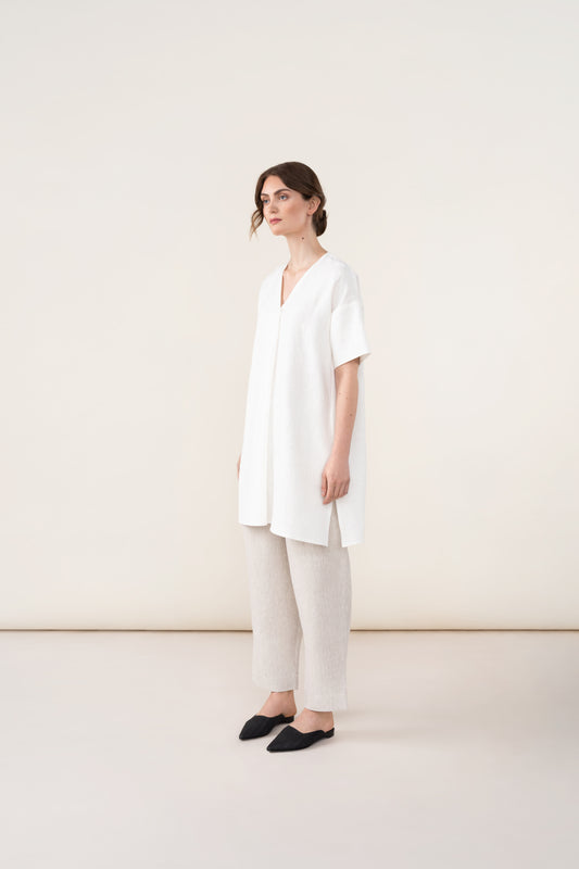 V-NECK TUNIC DRESS