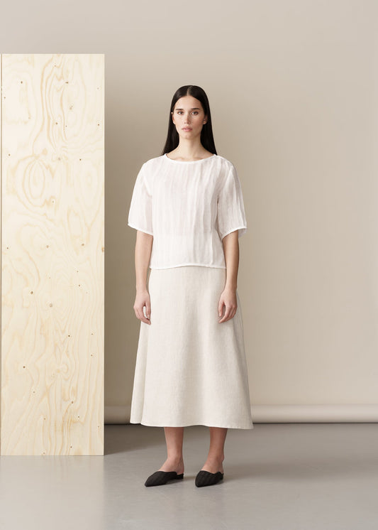 A-LINE LINEN SKIRT