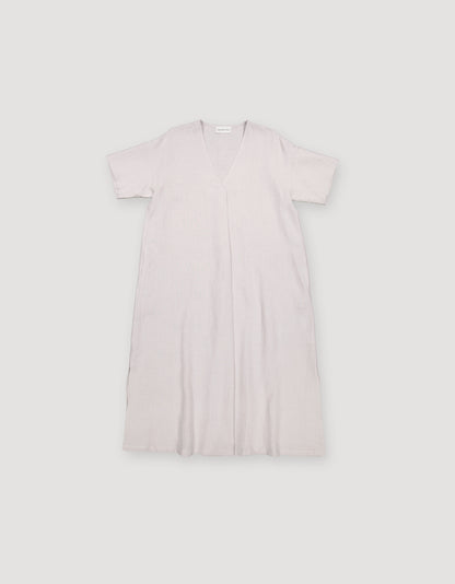 V-NECK LINEN DRESS